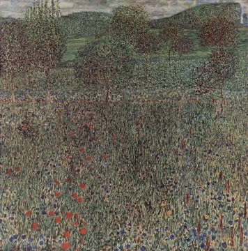 Blooming Feld Gustav Klimt Ölgemälde